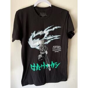 Naruto Mens Size M T-Shirt Kakashi Hatake Black Pre-Owned